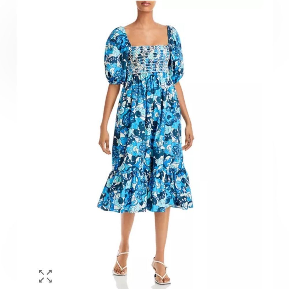 Rhode Eloise Maxi Dress Woodstock Floral Blue Women’s SIZE XS
